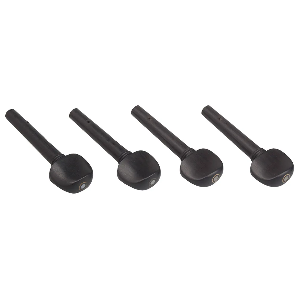 

4PCS Ebony Wood Violin Tuning Pegs Replacement Parts for DIY String Instruments Accessories Durable Practical Decorative