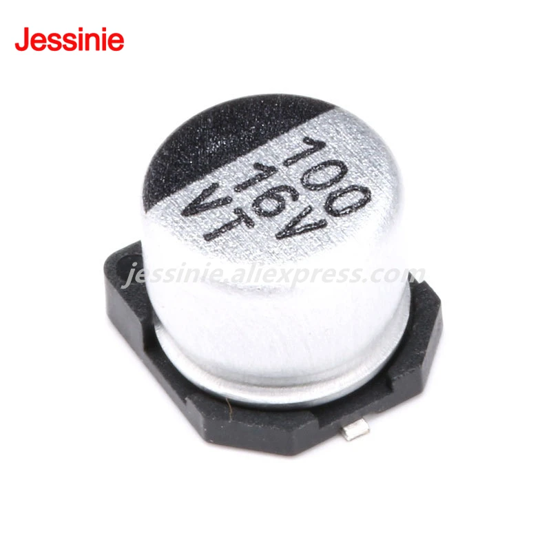 10ชิ้น/ล็อต100 UF 16 V SMD ตัวเก็บประจุอลูมิเนียมอิเล็กโทรลีติค16 V 100 UF 6.3*5.4มม.16 V 100 UF Capacitor Electrolytic