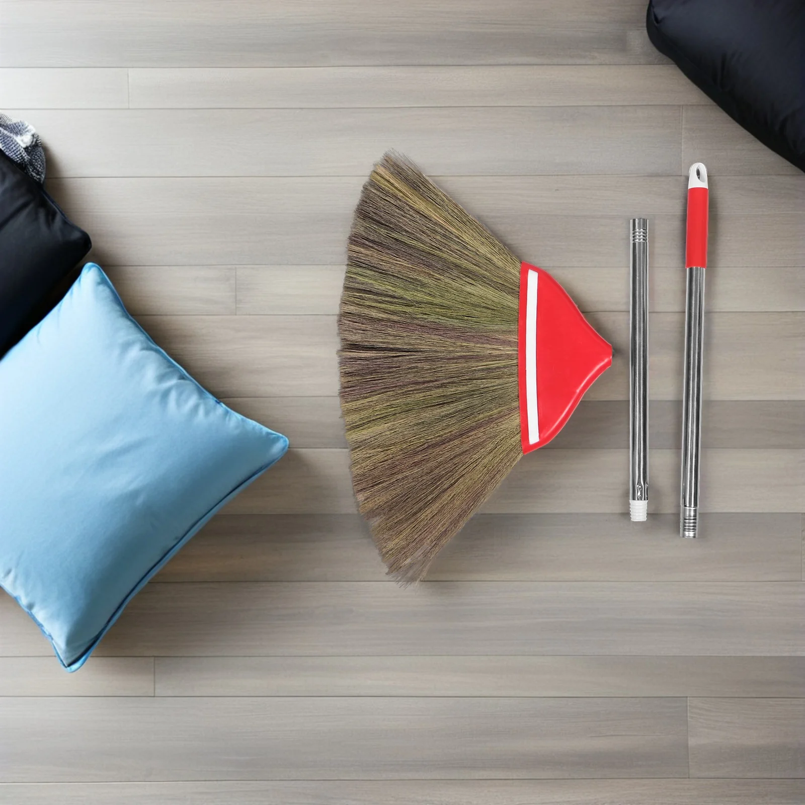 

Lightweight Broom Grass Broom with Sturdy Bristles Great for Daily Cleaning Easy Storage Compact Design for Convenience