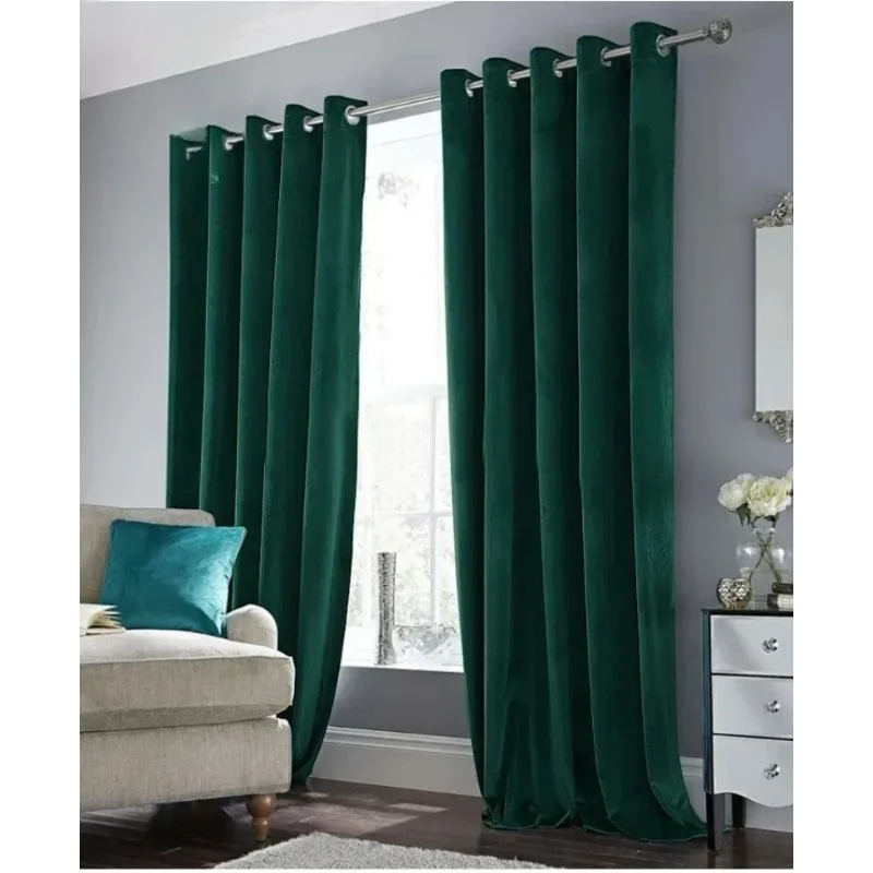 

1Pc Solid Color Blackout Curtain,Nature Vertically Thicken Fabric, Customiz Curtain for Living Room Bedroom Decor,Matching Tulle