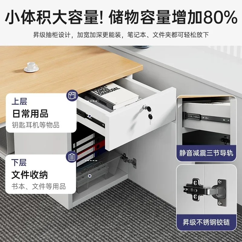 Simple modern boss desk, office desk and chair combination, home computer desk