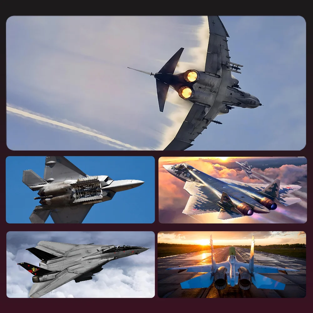 

Cool Air Force Plane Mousepad Mouse Mat Desk Mat With Pad Gaming Accessories Prime Gaming XXL Keyboard Pad