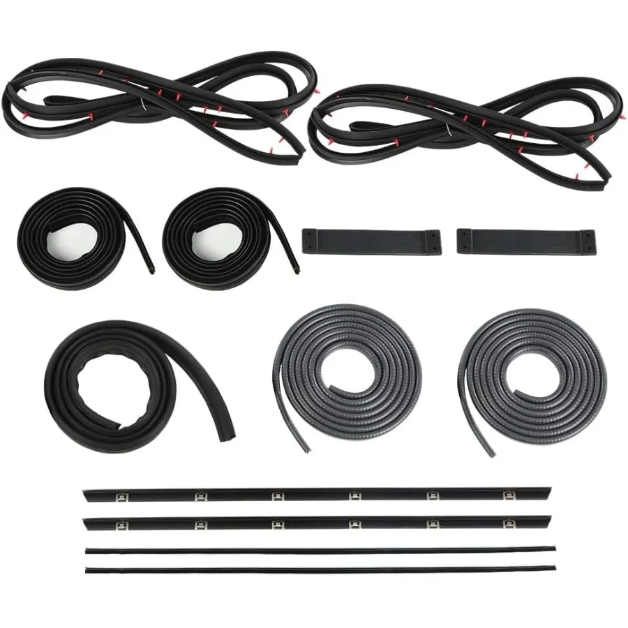 

G-PLUS Набор формовочных уплотнений для окна двери и окна для Suzuki Samurai SJ410 SJ413 Jimny Submodel JLJA JS Base JX Black