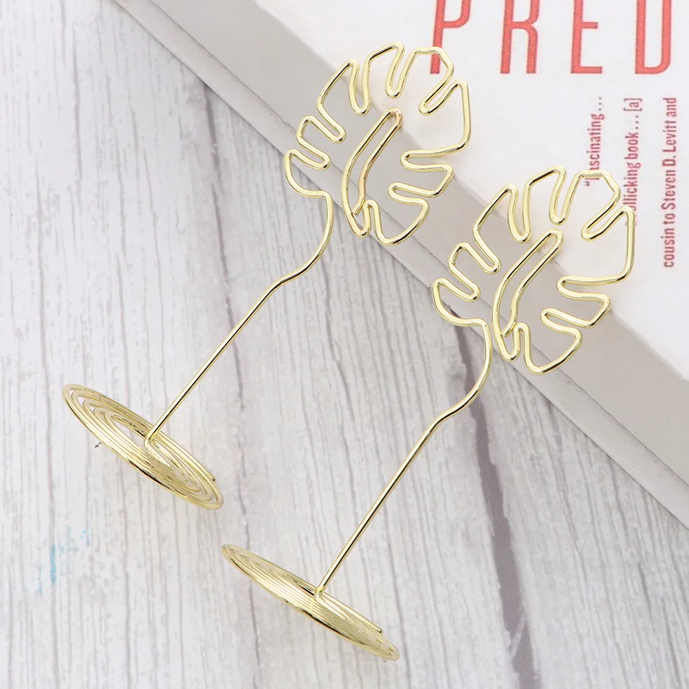 

Business Card Holder Plating Photo Clip Wire Memo Monstera Modeling Desktop Stand