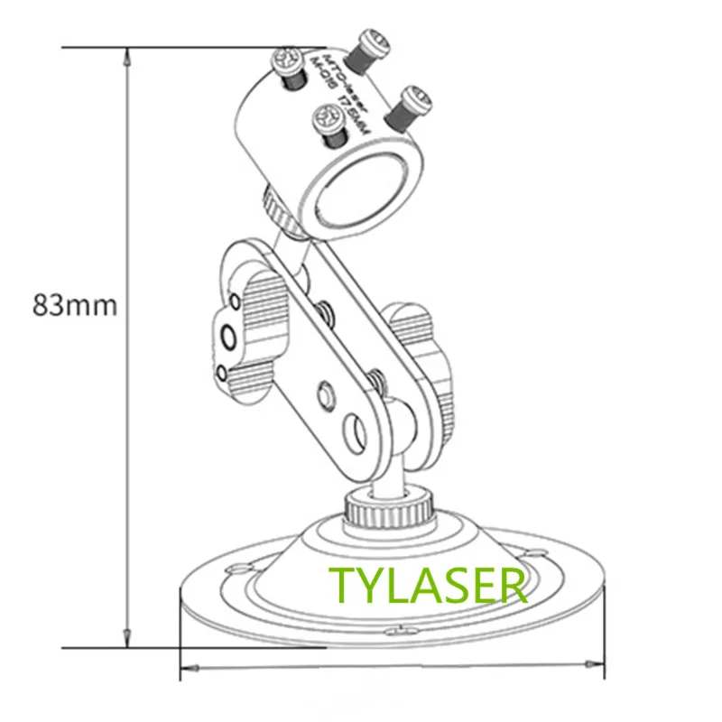 360 Graden Verstelbare Hoge En Lage Optische Laser Beugel Voor Laser Module Houder Clamp 13.5/16/17.5/19.5/21.5/23.5Mm