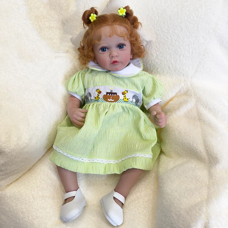 

60cm Reborn Baby Doll Ayana Toddler Newborn Doll Princess Girl Lifelike Soft Touch 3D Skin Art Doll with Hand Root Hair