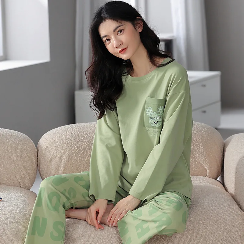 

Spring PJ Nightwear Women's Pajama Sets Girls Pyjamas Lovely and sweet Sleepwear Loungewear Pijama Mujer Nightwear Homewear