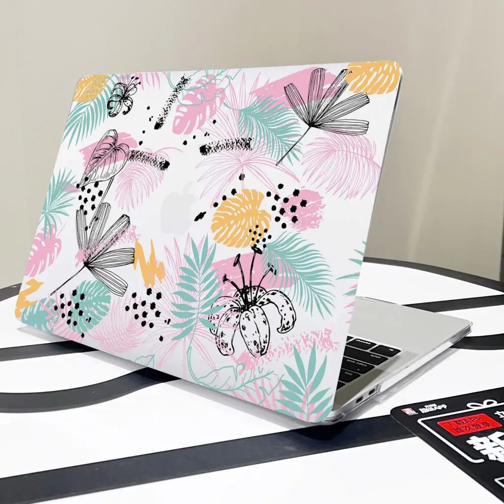 

Laptop Case For Macbook M1 M2 Air 13 15 2023 Pro 14.2 16.2 inchA2681A2179A2337A2338A2442A2289 Touch bar/ID Flower skin cover