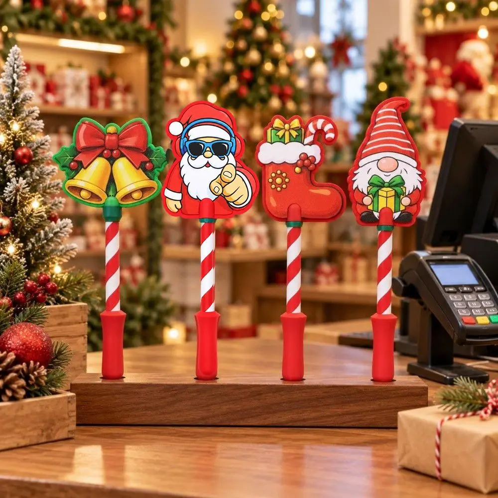 Portable Christmas Payment Magic Wand Santa Lightweight Credit Card Wand Candy Cane Handle Magic Wand Design Credit Card Holder