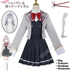 Alisa Mikhailovna Kujou Cosplay Costume Wig Anime Roshidere Alya Dress School JK Uniform Chisaki Sarashina Ayano Yuki Sayaka