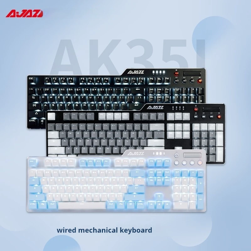 AJAZZ AK35i Mechanical Keyboard Gaming Esports 104 Wired Hot Swappable Laptop Office Support Ergonomics Mechanical Axis Gift