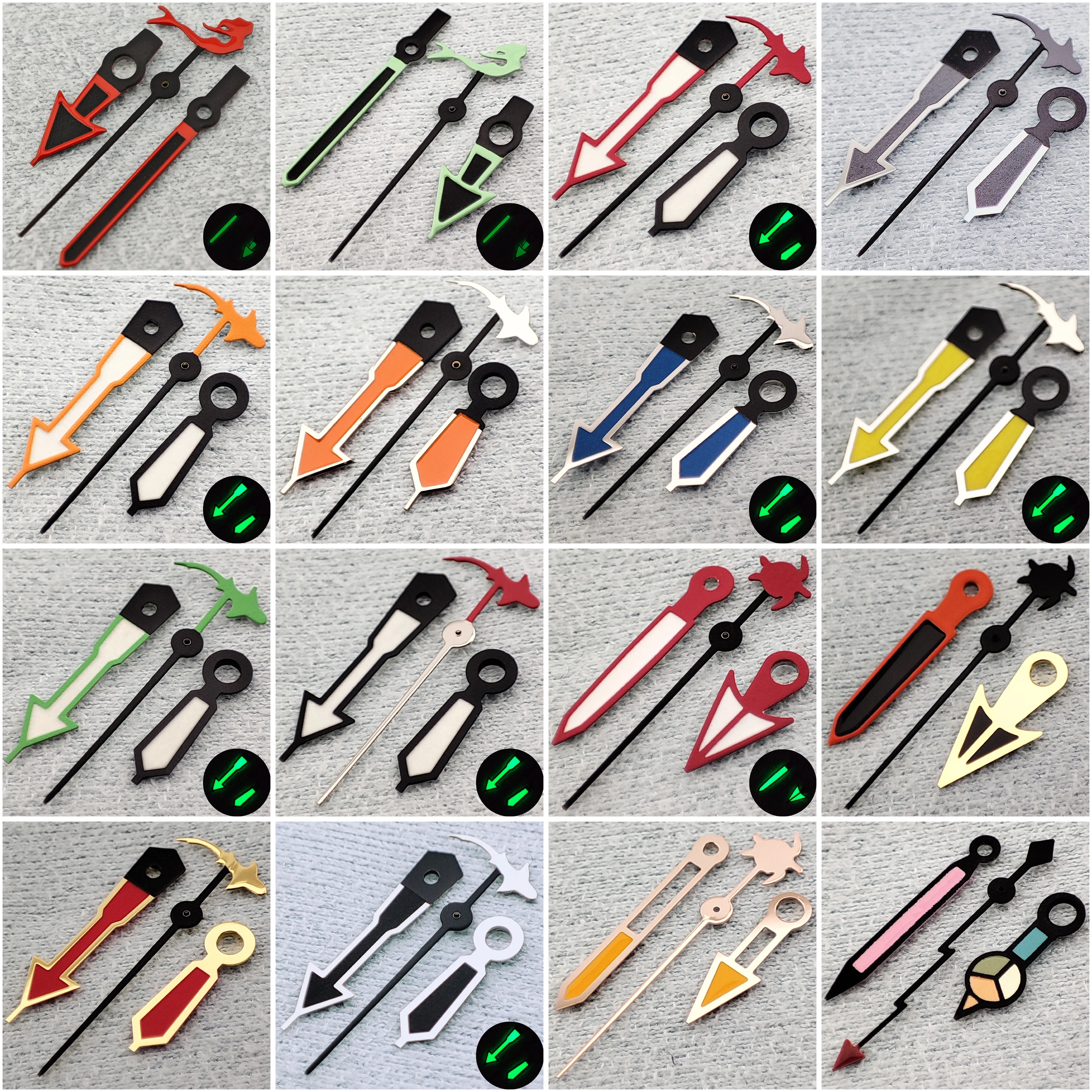 Watch accessories NH35 hands watch pointer pointer green luminous suitable for NH35 NH36 movement