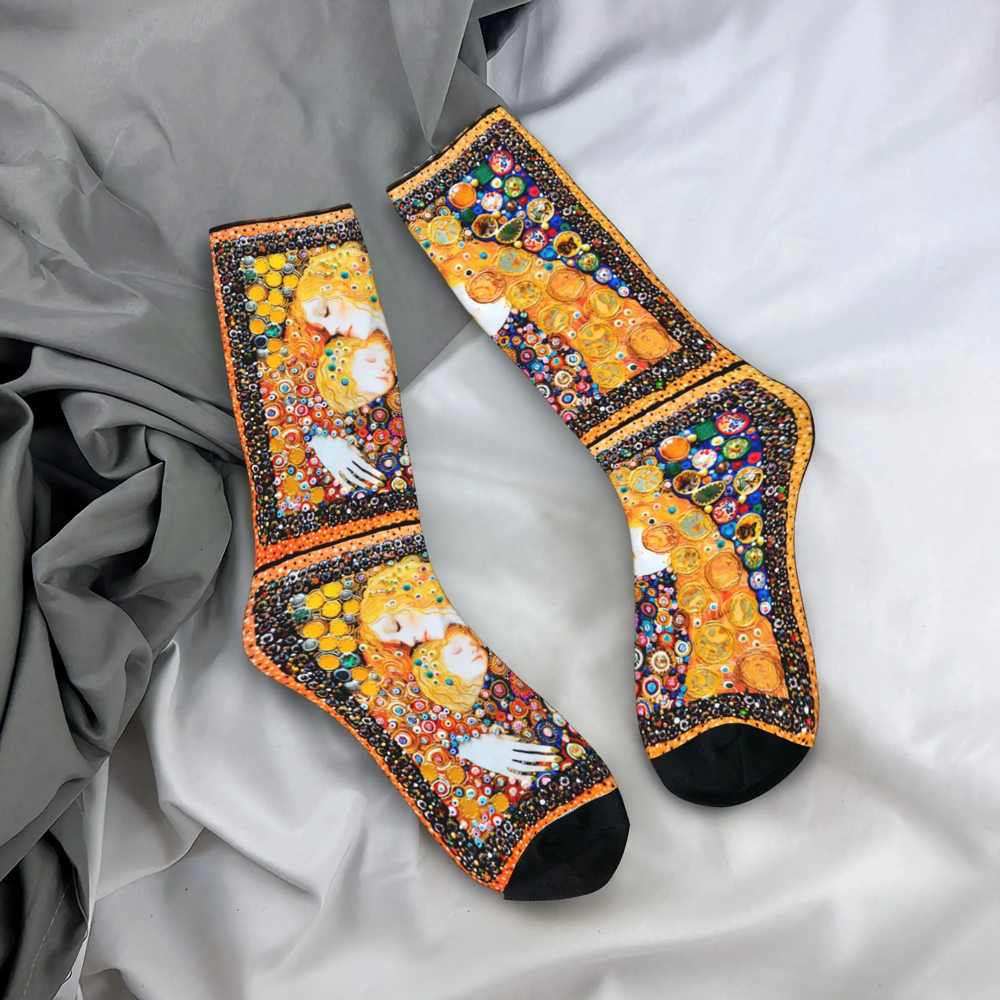 klimt child Retro Stockings Men  Socks Medium Soft Elegant Socks Autumn Climbing Non-Slip Graphic Socks Gift