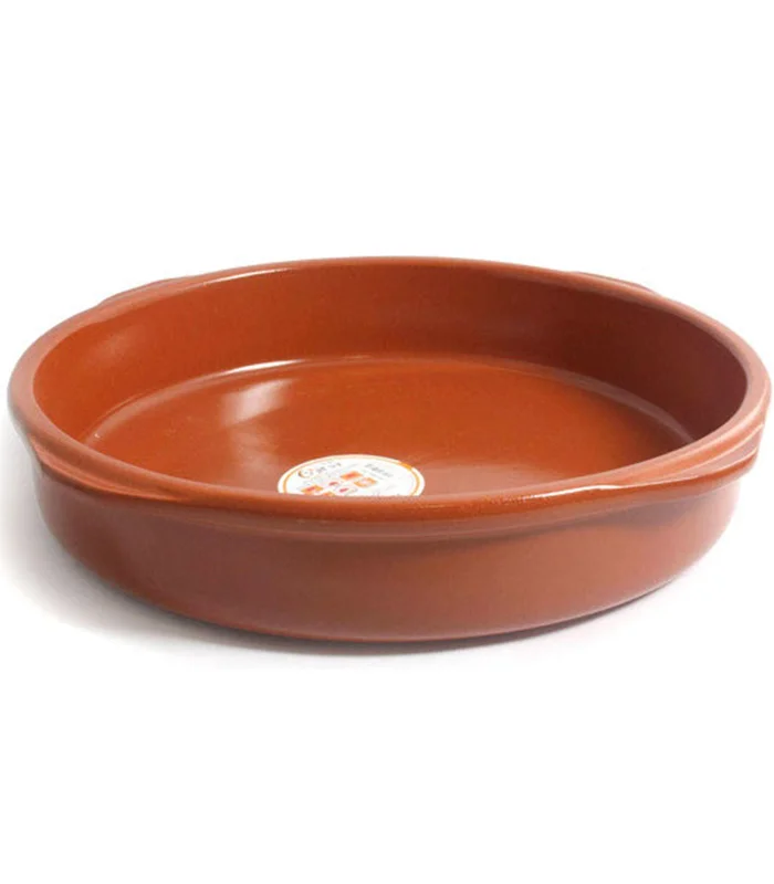 Tradineur-round clay casserole-suitable for vitro and oven-Ideal for homemade stews and roasts-Ø 40 cm