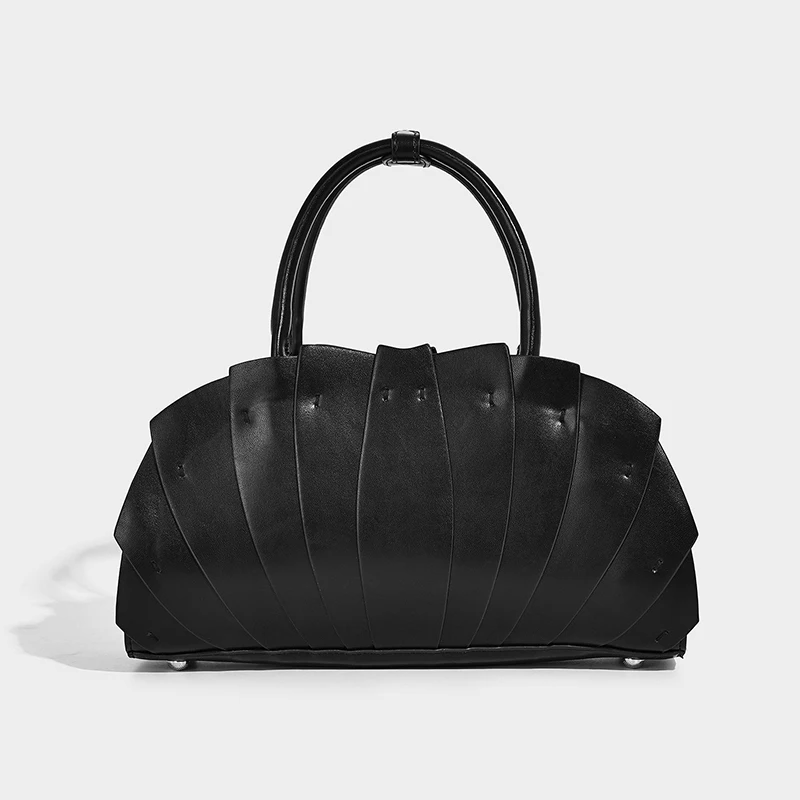 Fächerförmige Lotusblatt-Rüschen-Umhängetasche, Handgefertigte Patchwork-Tragetasche für Damen, Designer Trendige Pendler-Boho-Chic-Handtasche – Detail 15