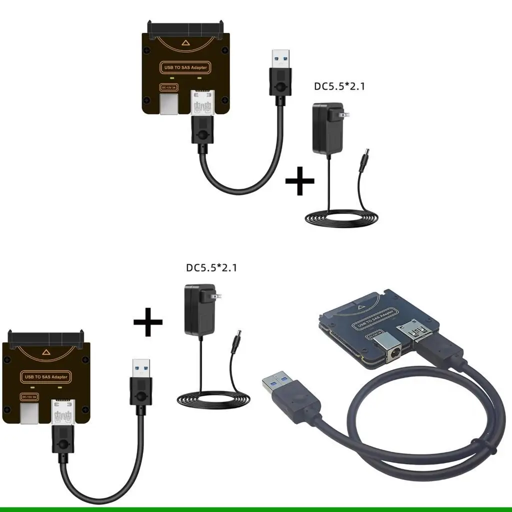 U55C كابل معالج التشغيل الصلب إصدار USB إلى اتصال SFF8482 مع الطاقة الخارجية المباشرة 12 فولت لنقل بيانات الكمبيوتر