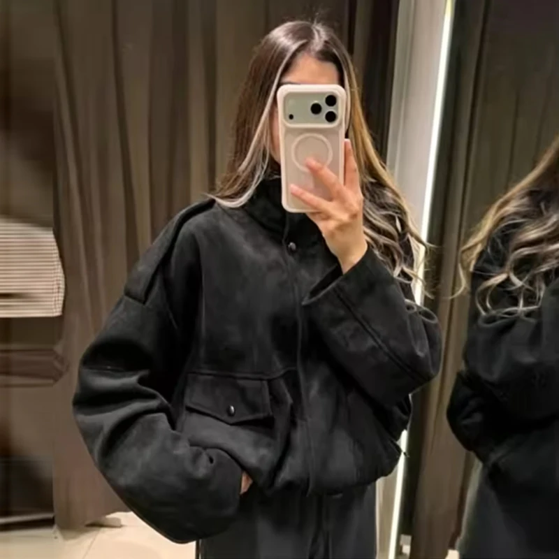 Autumn New Jackets Women's 2026 New Chic Loose Short Warm Jackets Autumn Women's Fashion Youth Unique Street Coats Blouse