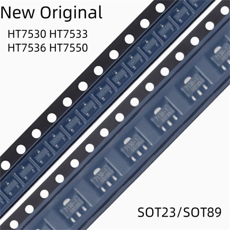 

New Original 50PCS HT7530 HT7533 HT7536 HT7550 SOT-23 SOT-89 SMD Linear Voltage Regulator LDO High Voltage Regulator Chip SMT