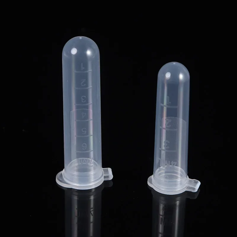 Tube à centrifuger en plastique transparent pour échantillons, tube à essai, couvercle de récipient de laboratoire, micro, snap, fournitures de