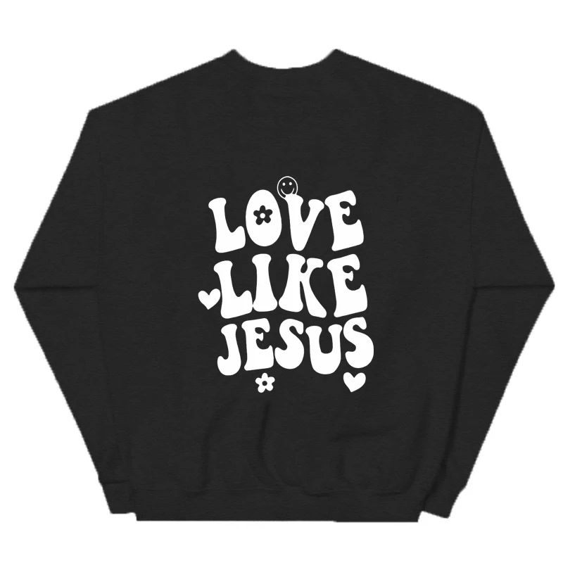 Amor das mulheres como Jesus camisola de manga comprida, 100% algodão, pulôveres citação religiosa, citação inspirada, camisola