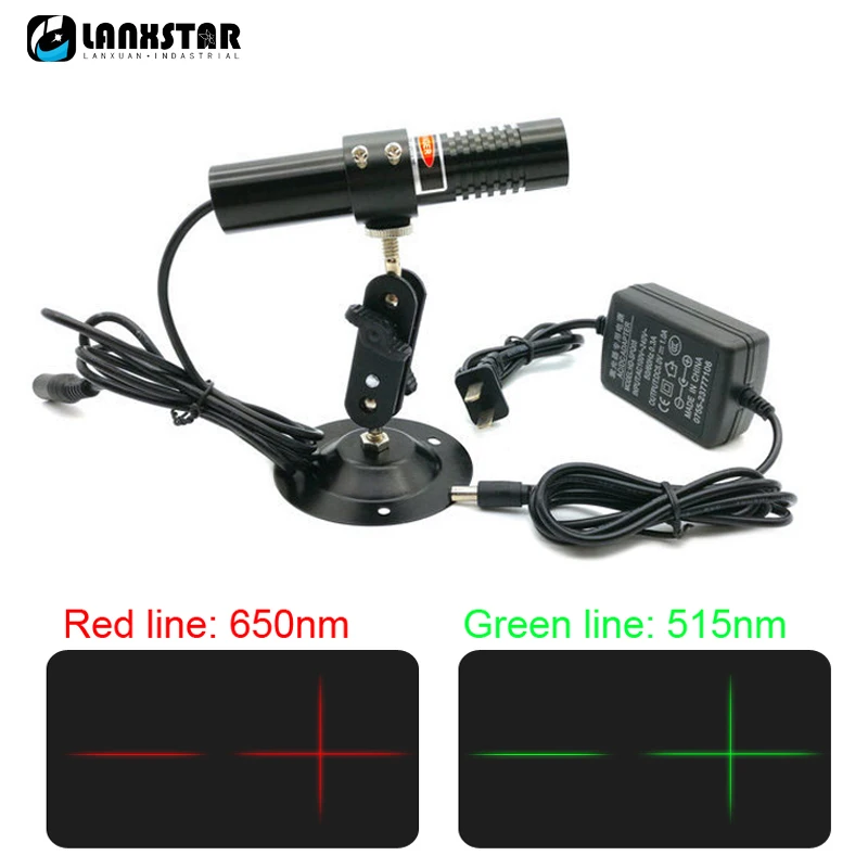 

650nm Red/515nm Green Laser Line Module Cross Hair Focusable Locator Cutter for Woodworks Cutting Machine Sawmill Alignment