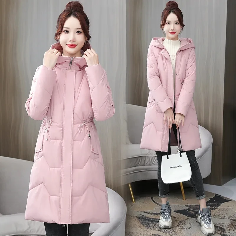 2023 New Winter Womens Casual Hooded Down Cotton Jacket Coat Female Thicken Warm Cotton-Padded Coat Snow Wear Tops Women jacket