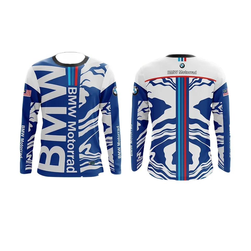 

Summer NEW BMW T-shirt Men's Long-sleeved T-shirt BMW Print T-shirt Sweat-absorbing Breathable Quick-drying Moto T-shirt 2025