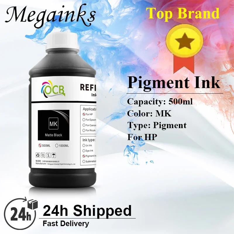 500ML Pigment Ink For HP T770 T790 T1120 T1200 T1300 T620 T610 T1100 T2300 Z2100 Z5200 Z3100 Z3200 Z5400 T920 T930 T2530 Printer