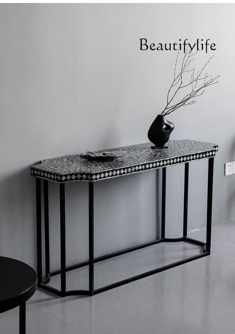 

Shell Entrance Terrace Entrance Living Room Entrance Table Retro Small Narrow Table Coffee Table Wabi Sansi Wind End View