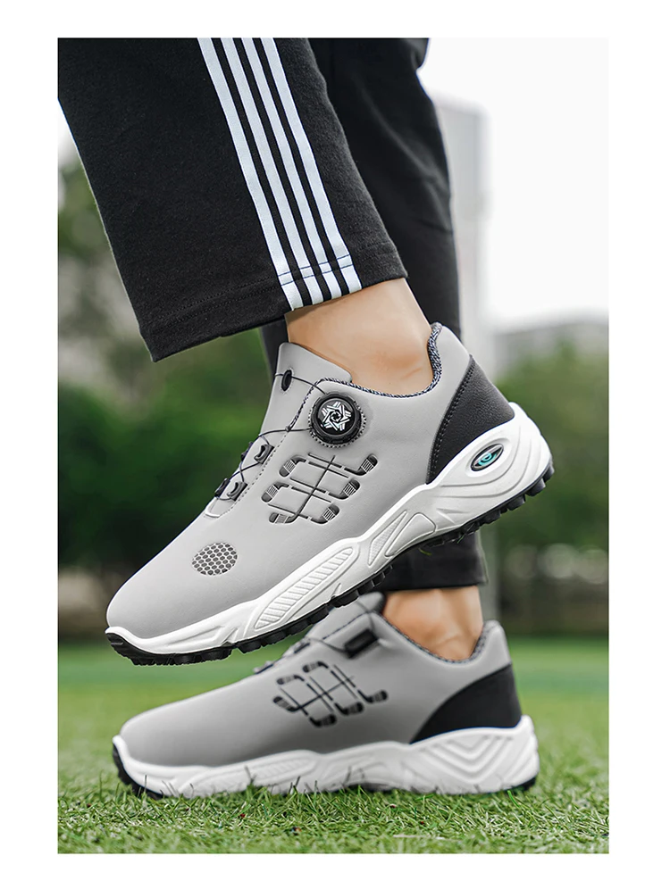 Herren-Golfschuhe für Herbst und Sommer, mit dicken und flexiblen Sohlen, bequem und atmungsaktiv, mit praktischem Twist-Lock-Design, geeignet für den täglichen Freizeitgebrauch, Golf, Outdoor-Sport und andere Aktivitäten – Detail 16