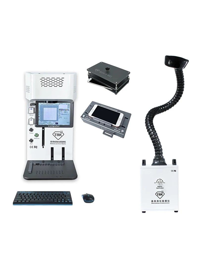 LY TBK 958B オートフォーカスLCDレーザーマシン 6W iPhone背面ガラスフレーム分離彫刻機内蔵コンピューター