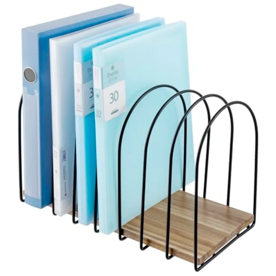 

Настольный органайзер для документов 14 дюймов, премиум-класса, из массива акации и металлической проволоки, 8 секций, для хранения файлов, офисный (модель D)