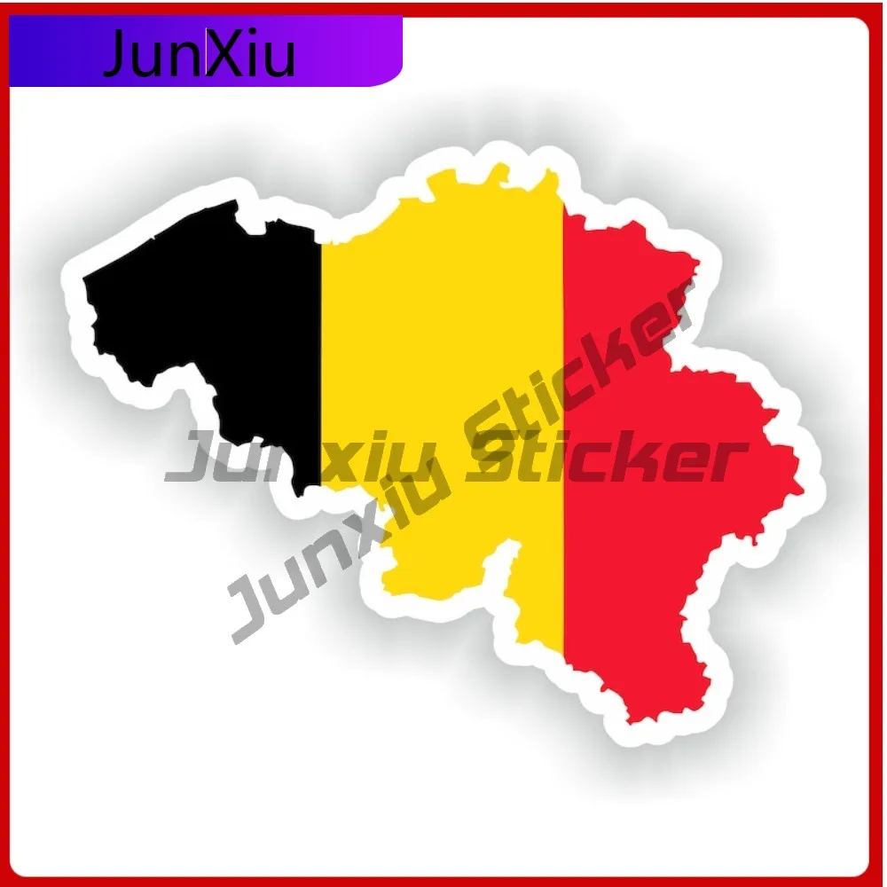 

Belgium National Flag And Emblem Map Shape Stickers Scratch Cover Auto Sticker Custom Car Decals Decoration Funny Bumper Suv Cam