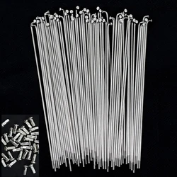 100pcs/lot 304 stainless steel bicycle spokes 12G/13G/14G Diameter 2.0/2.2/2.5mm Length 185-305mm E-bike spokes + nipples