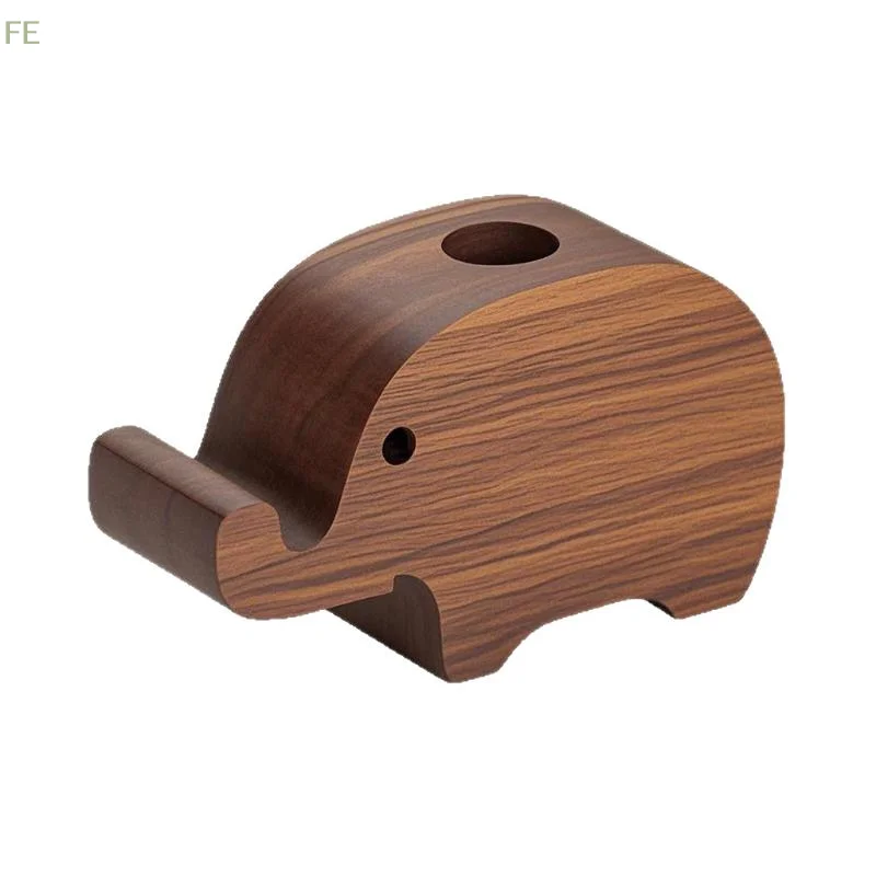 [F] Cute Handmad Wooden ElephantEssential Oil Diffuser Home Perfume Diffuser Expander Beech Wood Reed Diffuser Bottle