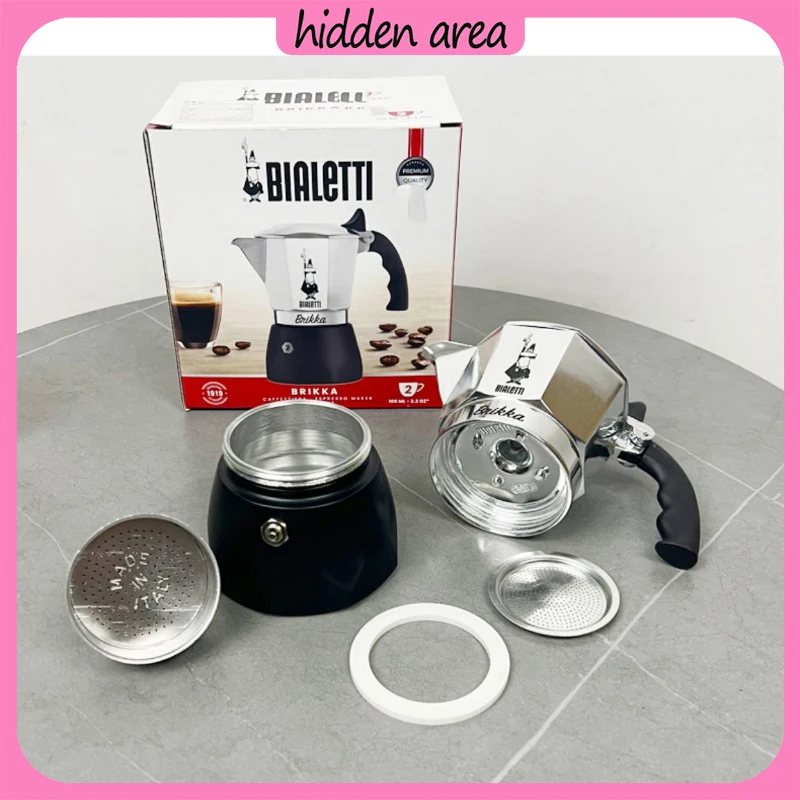 Simple Household Moka Pot, Biletti Double Valve, Italian Coffee Pot, Outdoor Camping Single Valve, Hand Flushing, Import