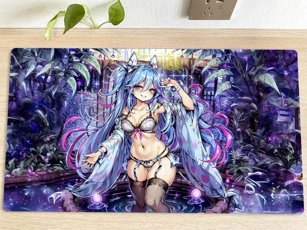 

YuGiOh Girl Table Playmat Witchcrafter Madame Verre TCG CCG Mat Trading Card Game Mat Mouse Pad Gaming Play Mat Mousepad