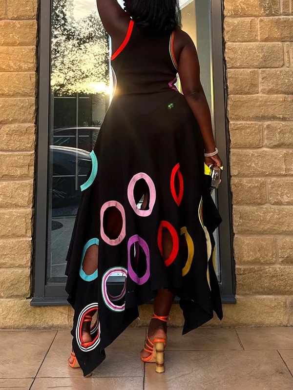 Modigirl Summer Evening Dresses Luxury Party for Woman 2025 Autumn Sleeveless Women Colorful Hollow Prom Birthday Maxi Dresses