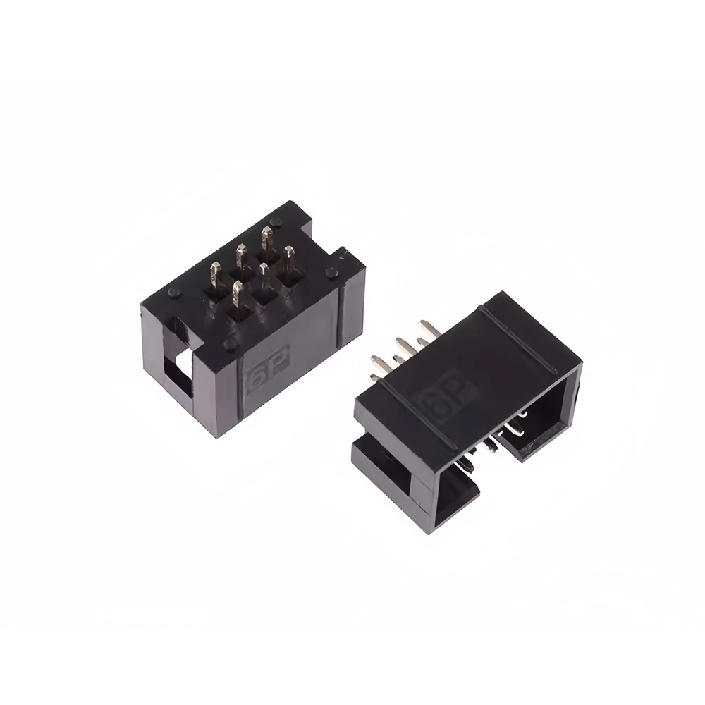 10pcs DIP 6P 8P 10P 12P 18P 20P 24P 26P 34P 40P 64pin 2.54mm MALE SOCKET straight idc box headers PCB CONNECTOR DOUBLE ROW DC3