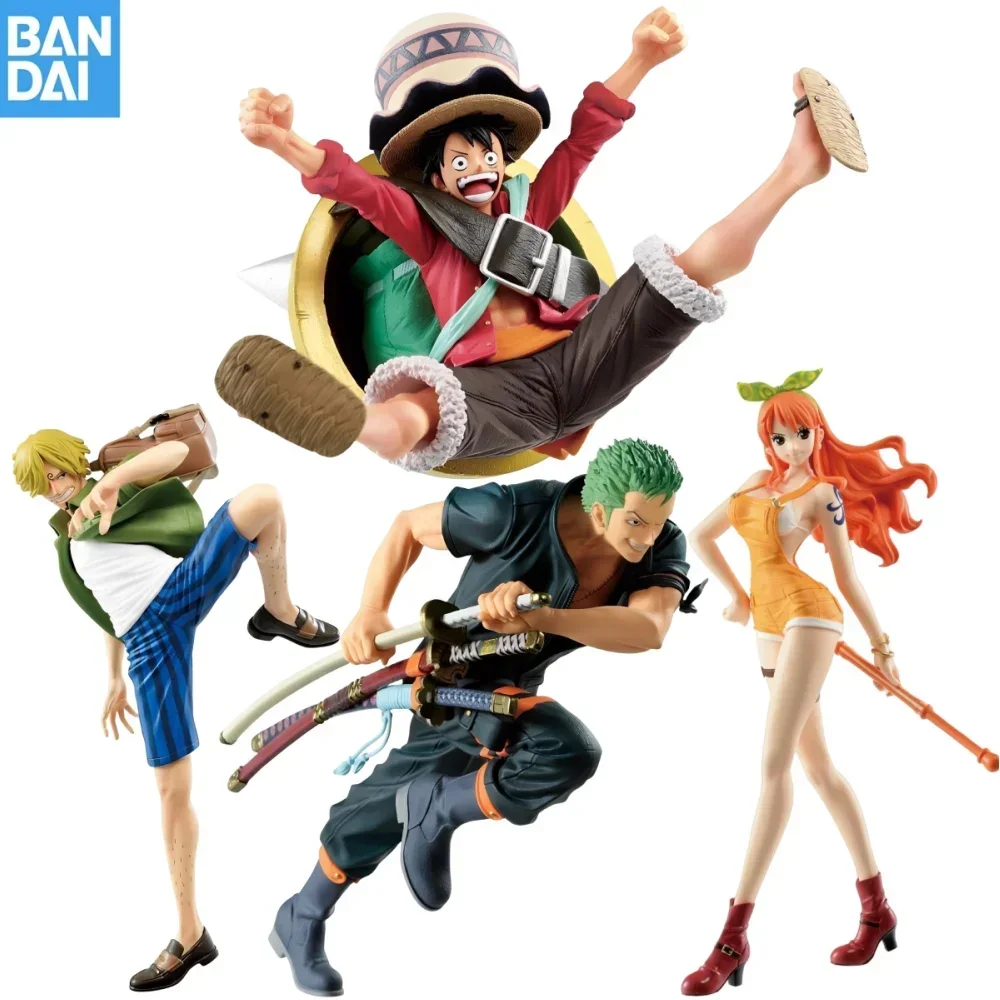 

Bandai Аниме ONE PIECE Ichiban KUJI фигурки Luffy ророноа Зоро Санджи Nami Usopp коллекционные модели игрушки детские подарки