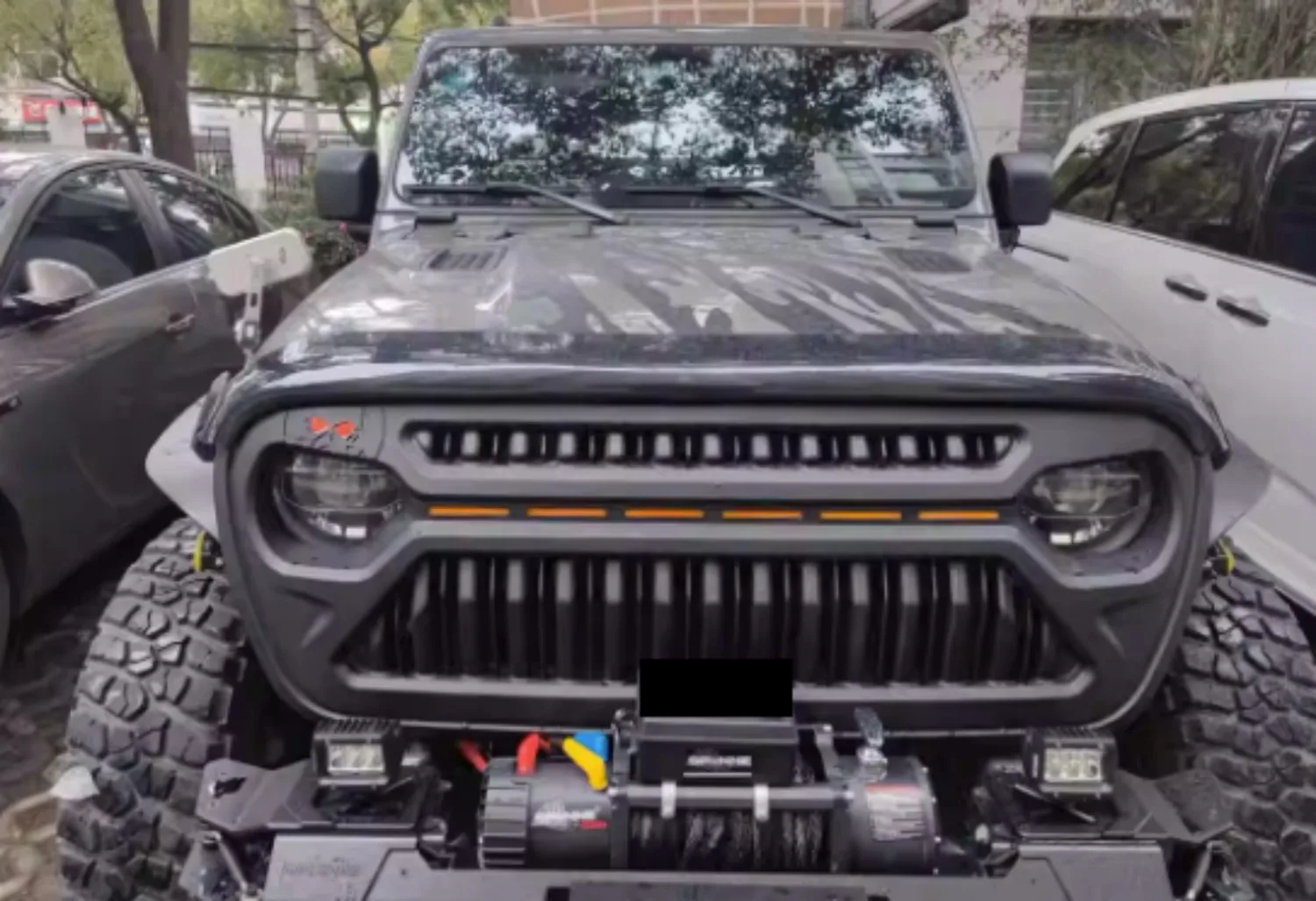 Car Front Bumper Grill Mask Radiator Grille for  Jeep Wrangler JL Renegade Racing Grills