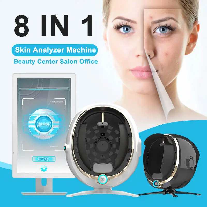 13.3/21.5inch 3D Facial Analyzer deviced Multi-languages Facial Diagnoses System  AI Intelligent Face Analysis Tester Machine