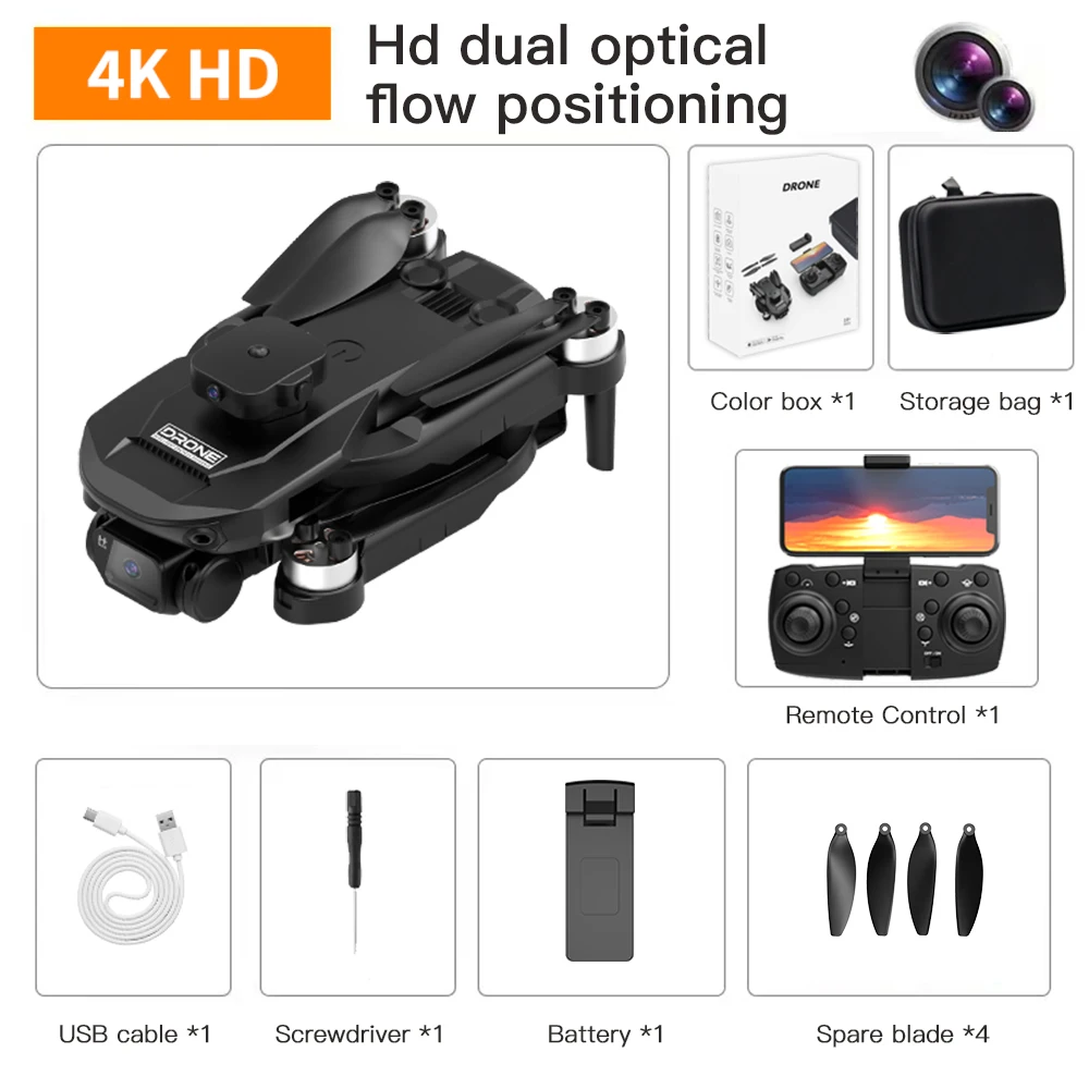 

Drone Professional Drone HD Dual Camera With Wide Angle Obstacle Avoidance Mechanical Head Quadcopter Distance