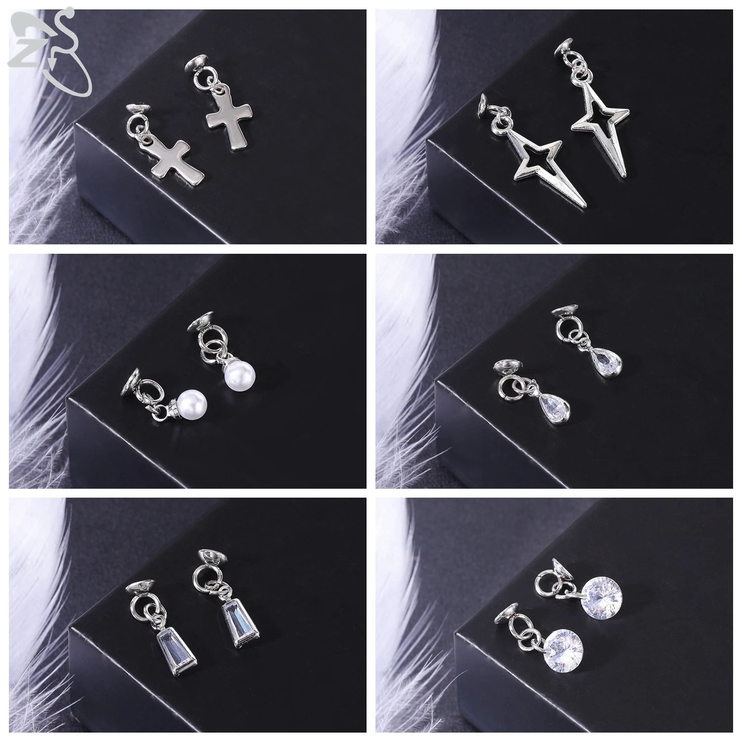 ZS 1Set Nep Wenkbrauw Ring Mannen Neus Lip Labret Studs Faux Buik Ringen Vervanging Bal Kegel Niet-Piercing body Piercing Sieraden