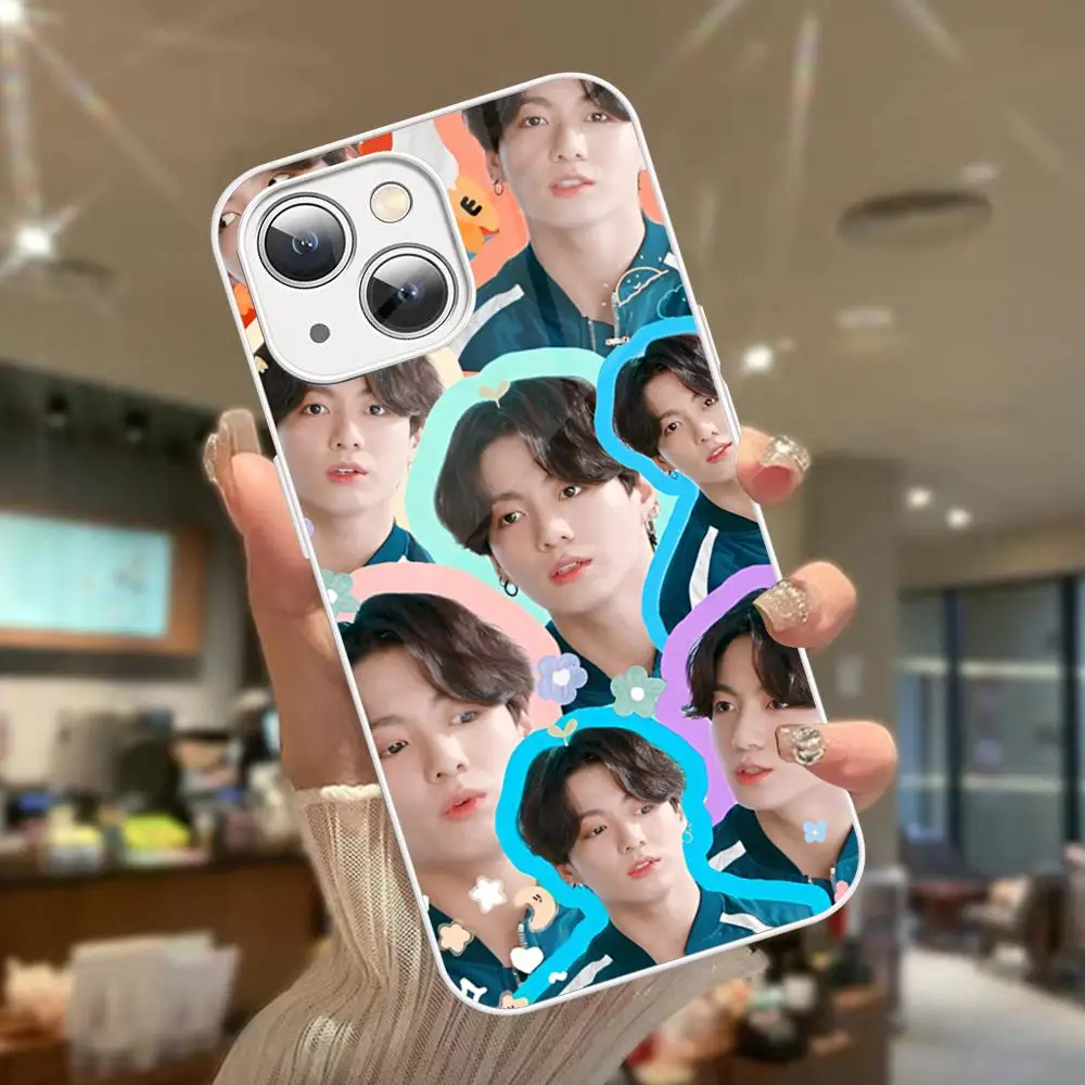 E-Euphoria J-Jungkook-K-KPOP Phone Case Tempered Glass For iphone 14 13 12 11 Pro Mini XS MAX 14Plus X XS XR Fundas