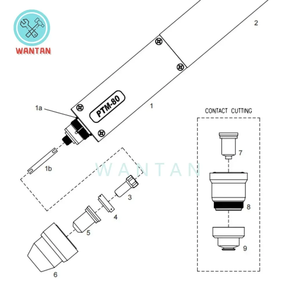 20 piezas 80A 51311. 1152558   Punta de boquilla 51311.13 Antorcha de corte por plasma de electrodo PT-80 PT80 PTM-80 IPT-80 IPTM-80 IPTM80 IPTM PT 80