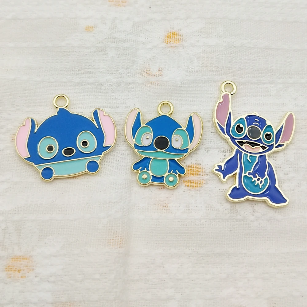 

10pcs Cartoon Charm Jewelry Accessories Diy Making Craft Enamel Necklace Earring Pendant Keychain Charms Alloy Metal Gold Plated
