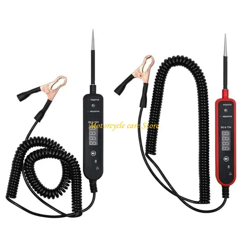 U75F Digital Display Car Circuits Tester with Polarity Detection 3meter Cable