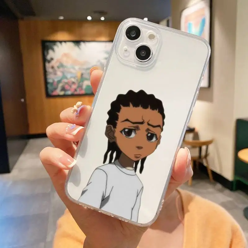 Huey Freeman Boondocks Phone Case For Iphone 7 8 Plus X Xr Xs 11 12 13 Se2020 Mini Mobile Iphones 14 Pro Max Case