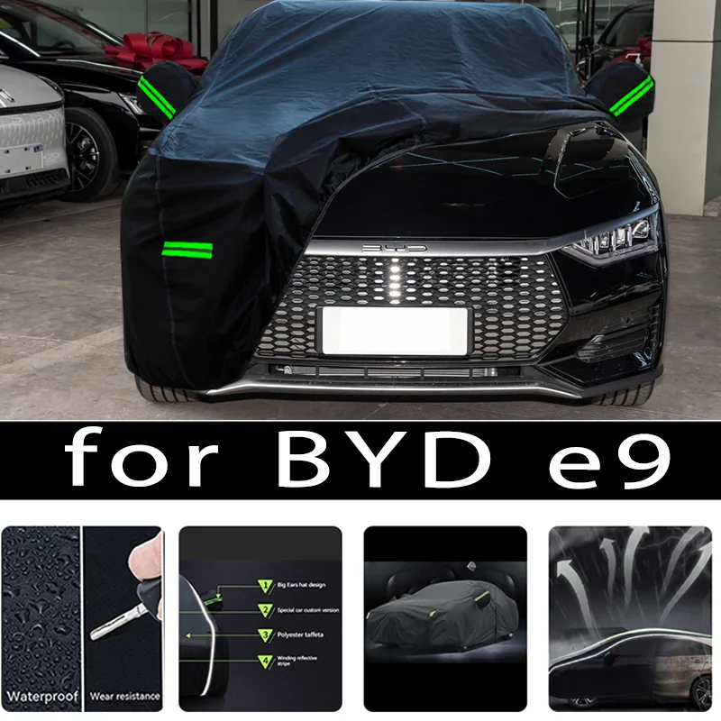 

For BYD e9 Outdoor Protection Full Car Covers Snow Cover Sunshade Waterproof Dustproof Exterior Car accessories